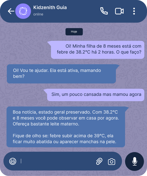 Conversa no WhatsApp com a Kidzenith Guia (escuro)